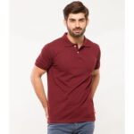 Buy Maroon Basic Polo T-Shirt for Men in Pakistan