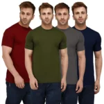 Shop Now - Pack of 4 Basic Cotton T-Shirts for Men Online in Pakistan
