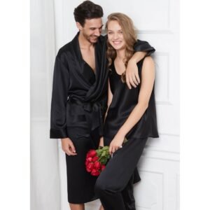 Buy online this silk couple robe and camisole set that will make you and your partner feel comfortable and romantic