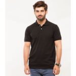 Buy Black Basic Polo T-Shirt for Men in Pakistan