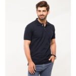 Buy Navy Blue Basic Polo T-Shirt for Men in Pakistan