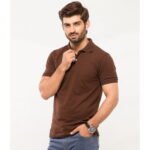 Buy Chocolate Brown Basic Polo T-Shirt for Men in Pakistan