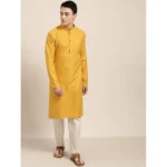 Buy Yellow Cotton Kurta for Men Online in Pakistan