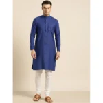 Buy Navy Blue Cotton Kurta for Men Online in Pakistan
