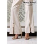 Buy Pearls Detailed Bell Bottom Trousers Online in Pakistan | Cash on Delivery | Ajmery.pk