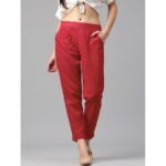 Buy Red Trouser Pants for Ladies Online in Pakistan