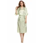 Buy Flapperd Sleeve Green Silk Gown for Women Online at Ajmery Pakistan