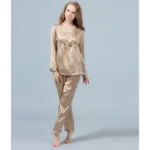 Buy Brown Silk Pullover Shirt Pajama Sets for Women Online in Pakistan