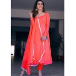 Mirror Laced Dupatta Chiffon 3 Piece Suit for Women | Shop Now