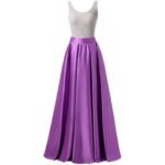 Buy Purple Flared Satin Maxi Skirt Online at Ajmery Pakistan