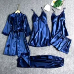 Buy 5 Pieces Navy Blue Nighty Dress for Women Online in Pakistan at Ajmery pk