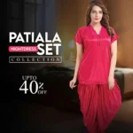 Shop Pink Silk Patiala Nightdress for Women Online in Pakistan