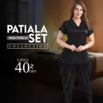 Shop Black Silk Patiala Nightdress for Women Online in Pakistan