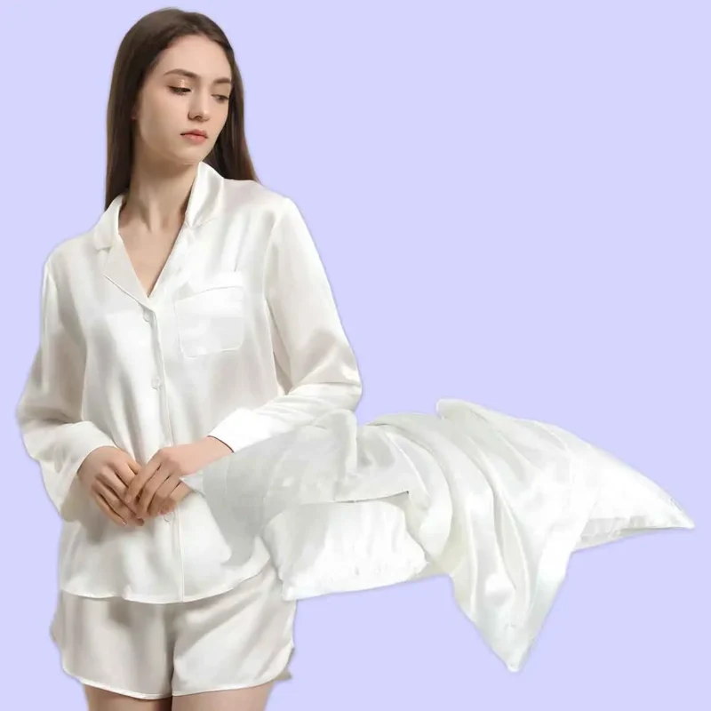 Buy Silk Nightwear for Women with 2 Pillow Covers Online in Pakistan