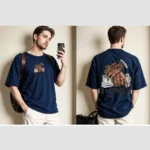 Buy Blue Money Printed Drop Shoulder Tees Online| Ajmery Pk