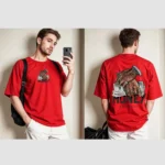 Buy Red Money Printed Drop Shoulder Tees Online| Ajmery Pk